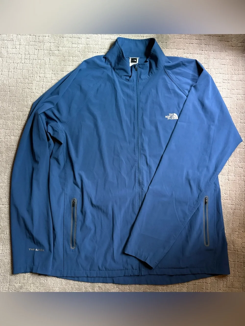 The North Face TNF Apex Men's Slate Blue Lightweight Stretch Full Zip Jacket